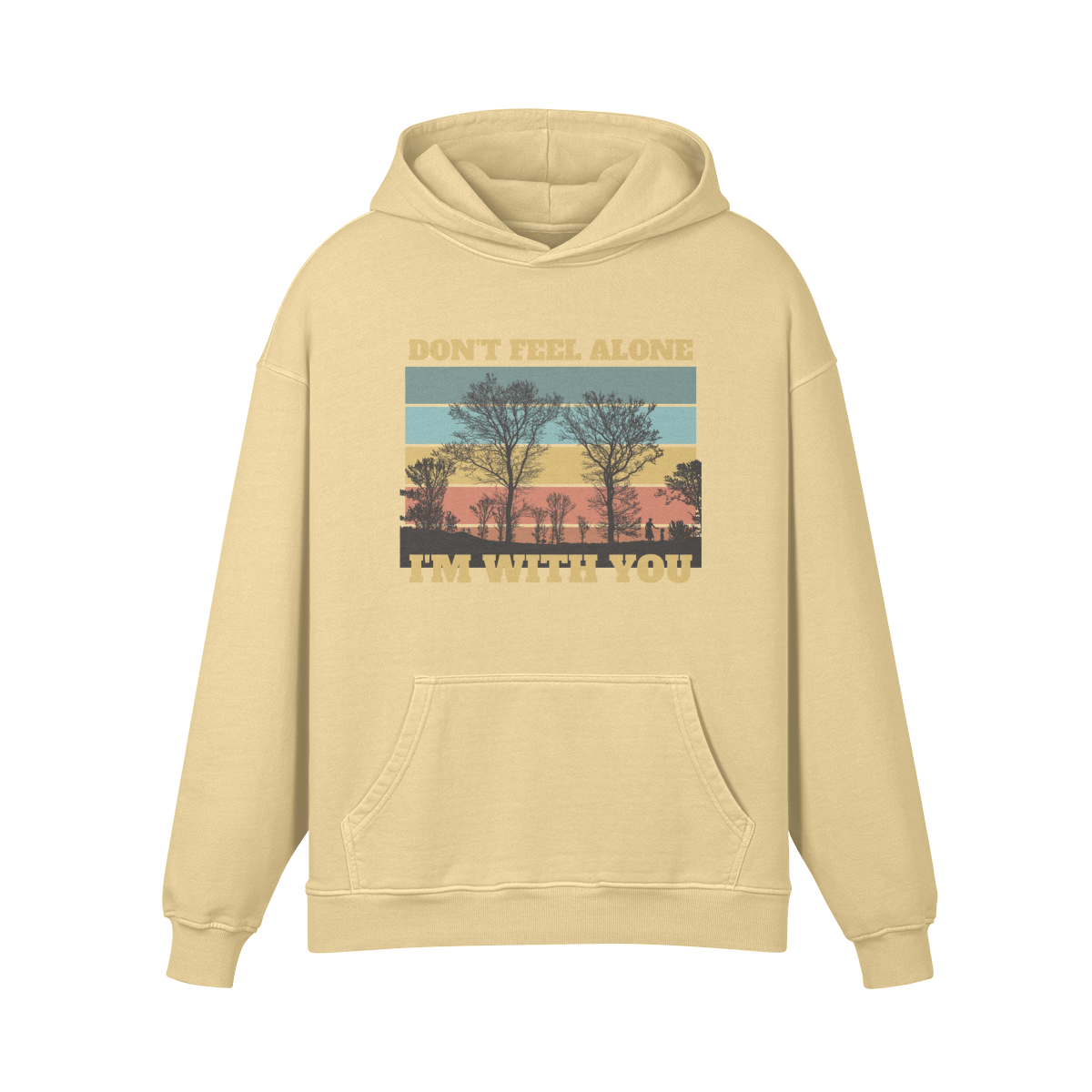 Oversized Retro Hoodie with Front Logo